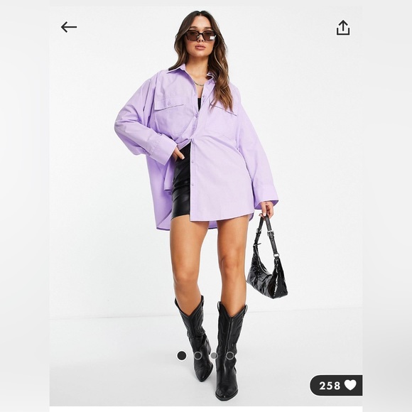 ASOS Tops - New Asos oversized purple button up shirt